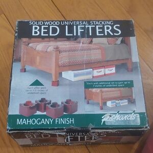 Richards Solid Wood Bed Lifters in Mahogany Finish